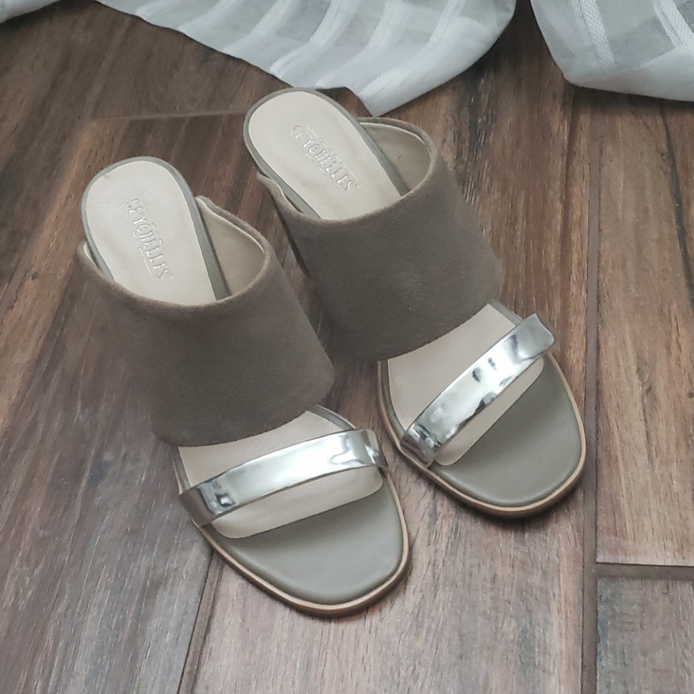 SEYCHELLES Block heel mule sandals size 6